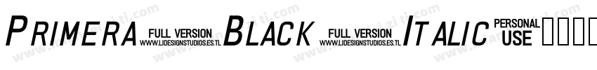 Primera Black Italic字体转换